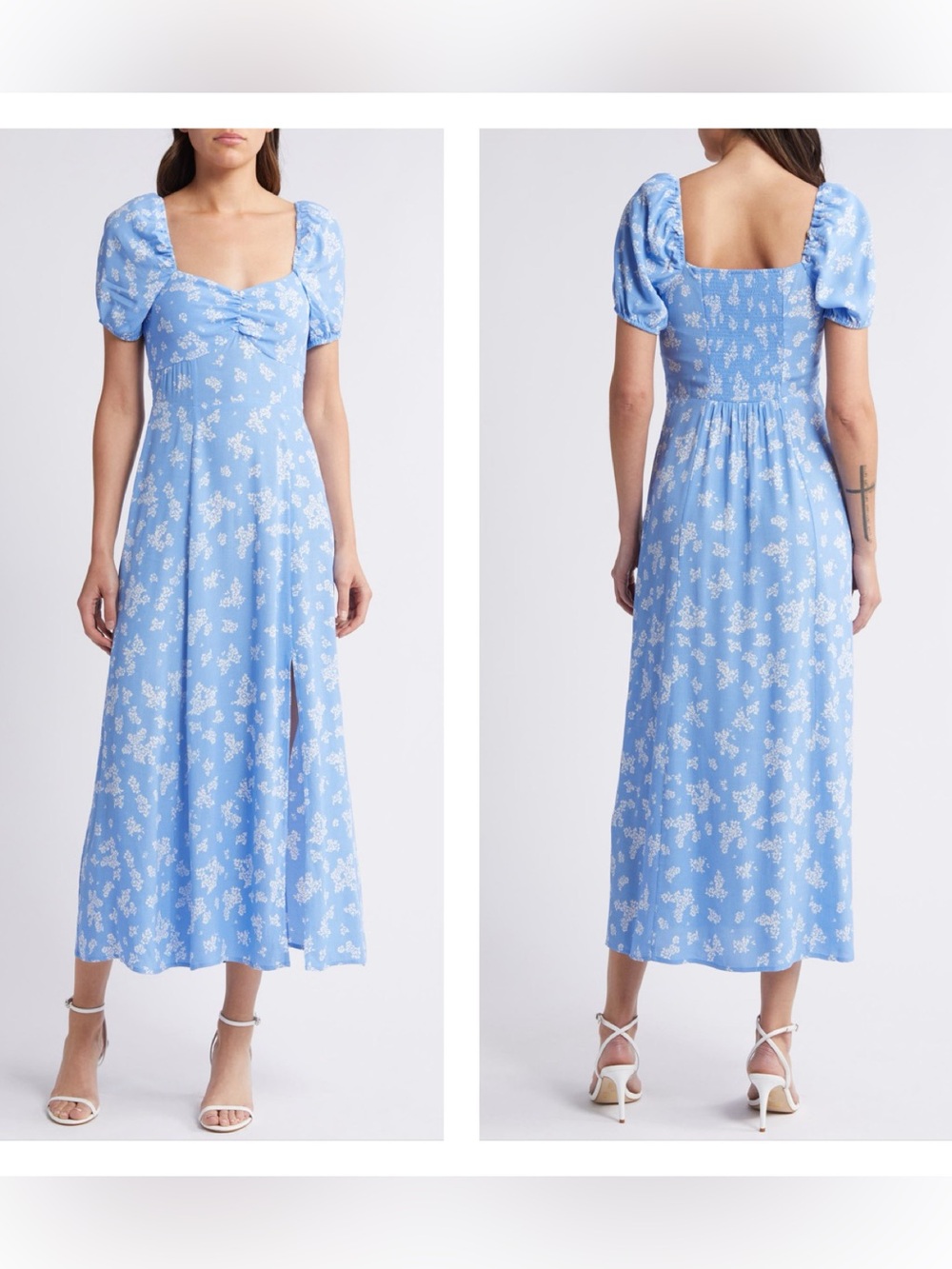 & Other Stories Floral Puff Sleeve Midi Dress-NWT
